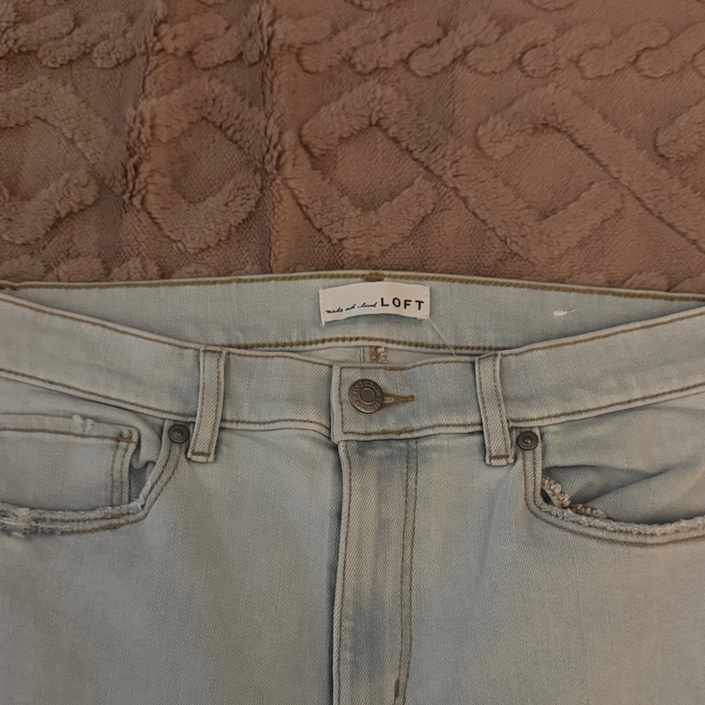 LOFT Women's Light Blue Skinny Jeans Y2K